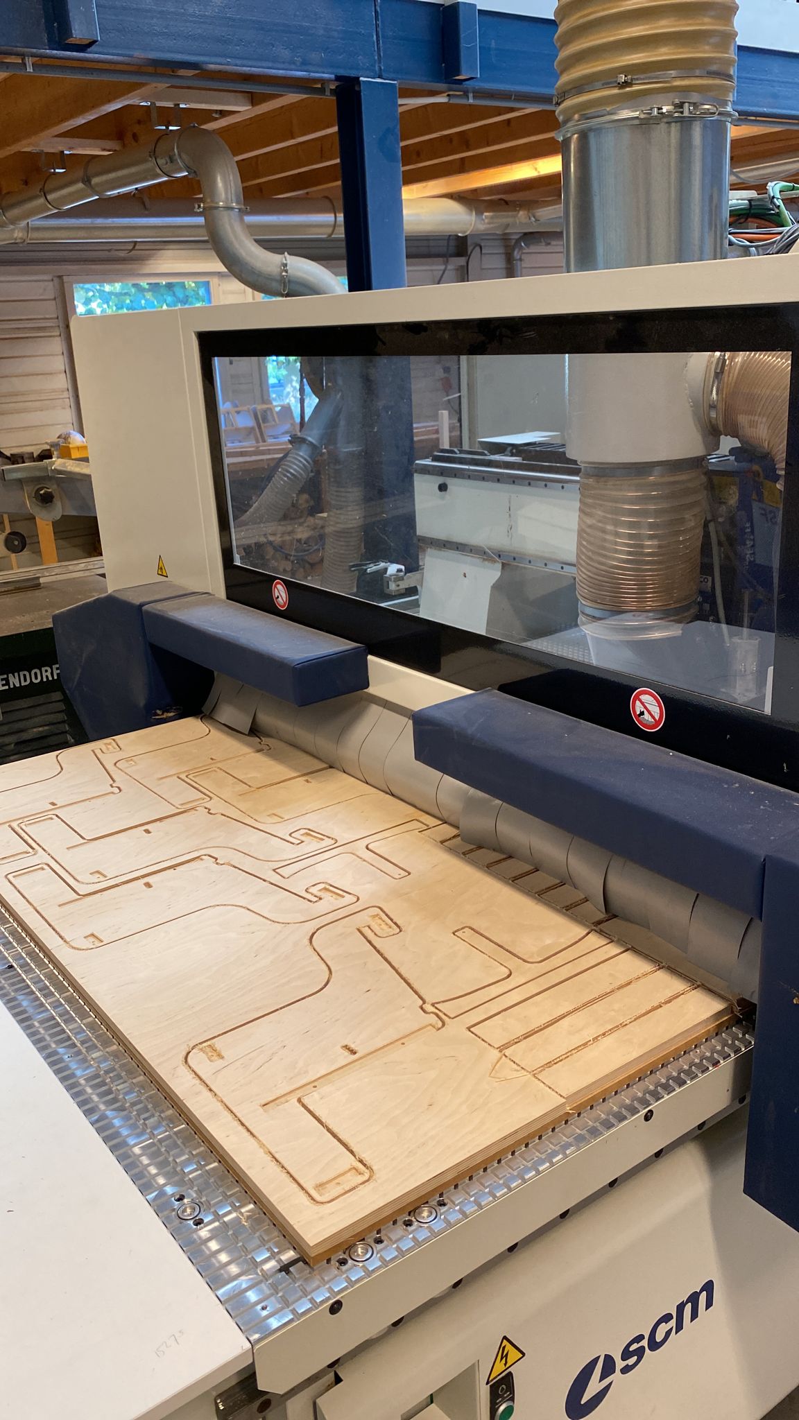 CNC gefreesde onderdelen op de machine